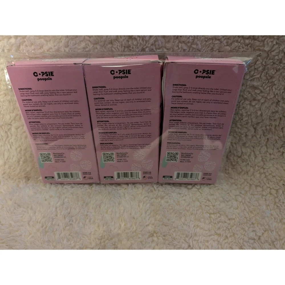 3- Oopsie Poopsie Bathroom Spray Eliminate Poop Smell Deodorizer Flower Citrus